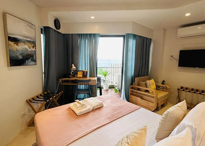 Tdj Japandi With Residential Pool Access In Tambuli Seaside Mactan Lägenhet *